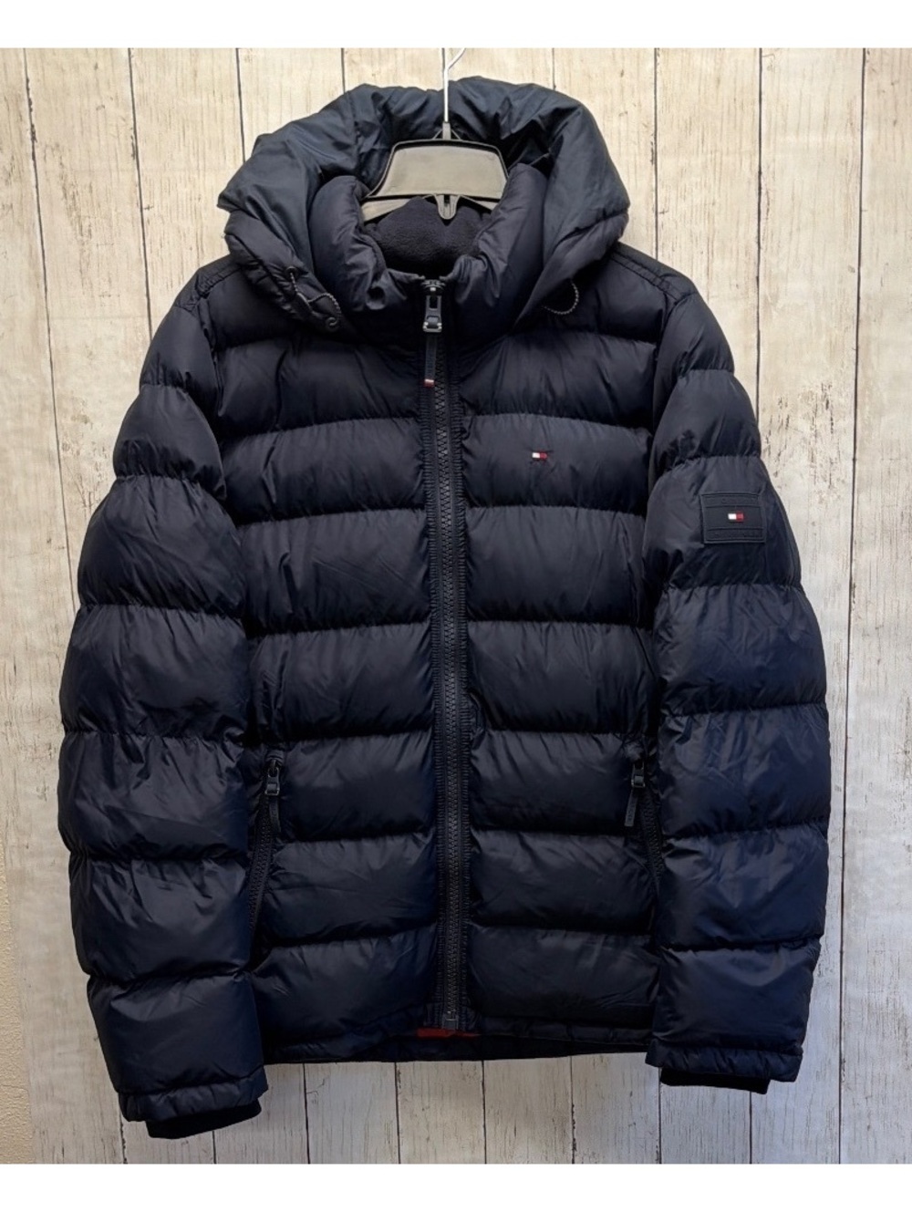 Tommy Hilfiger Men's Navy Blue Puffer Jacket Small Water Resistant Windproof